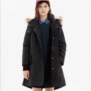 Madewell Black Field Parka XS